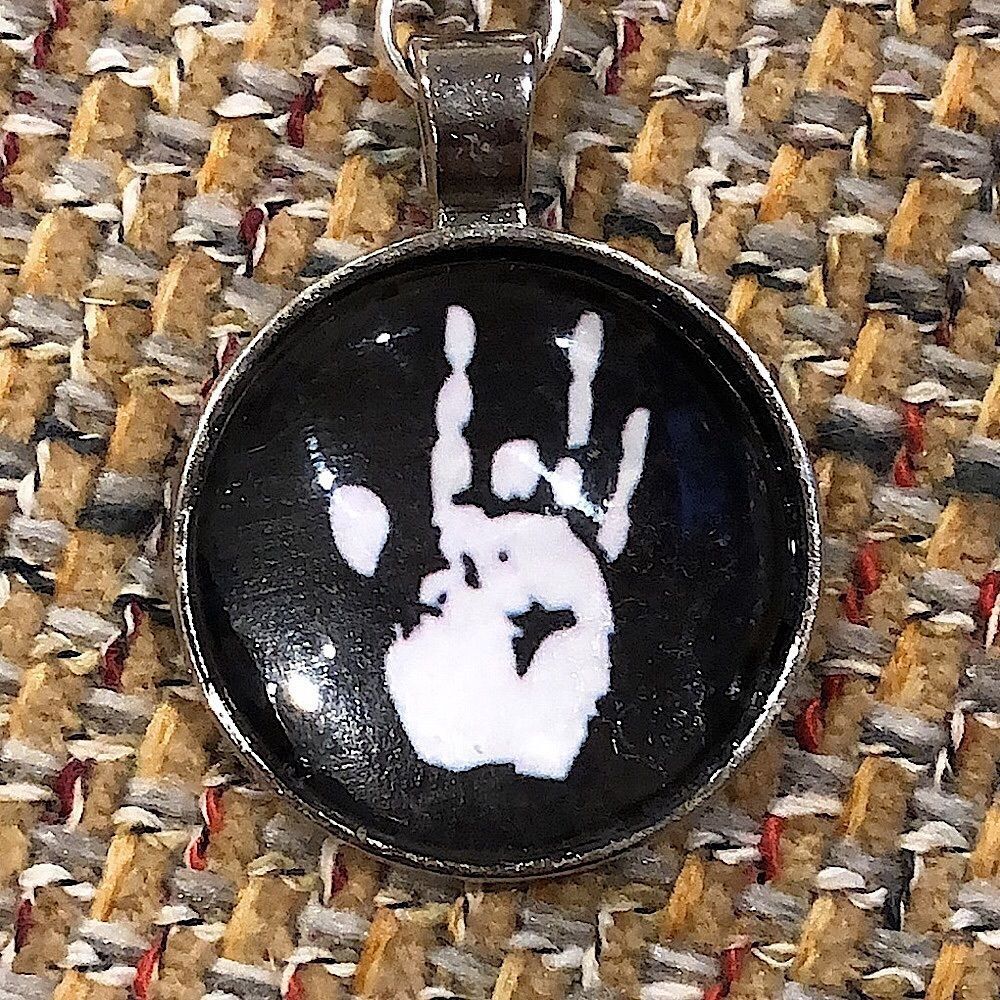 M GRATEFUL DEAD Keychain JERRYS MISSING FINGER BUYITWHENFOUND Custom Made